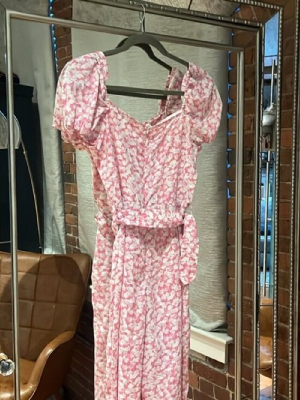 Feel in Women's Short Sleeve Floral Print Belted Jumpsuit - Picture 8 of 12